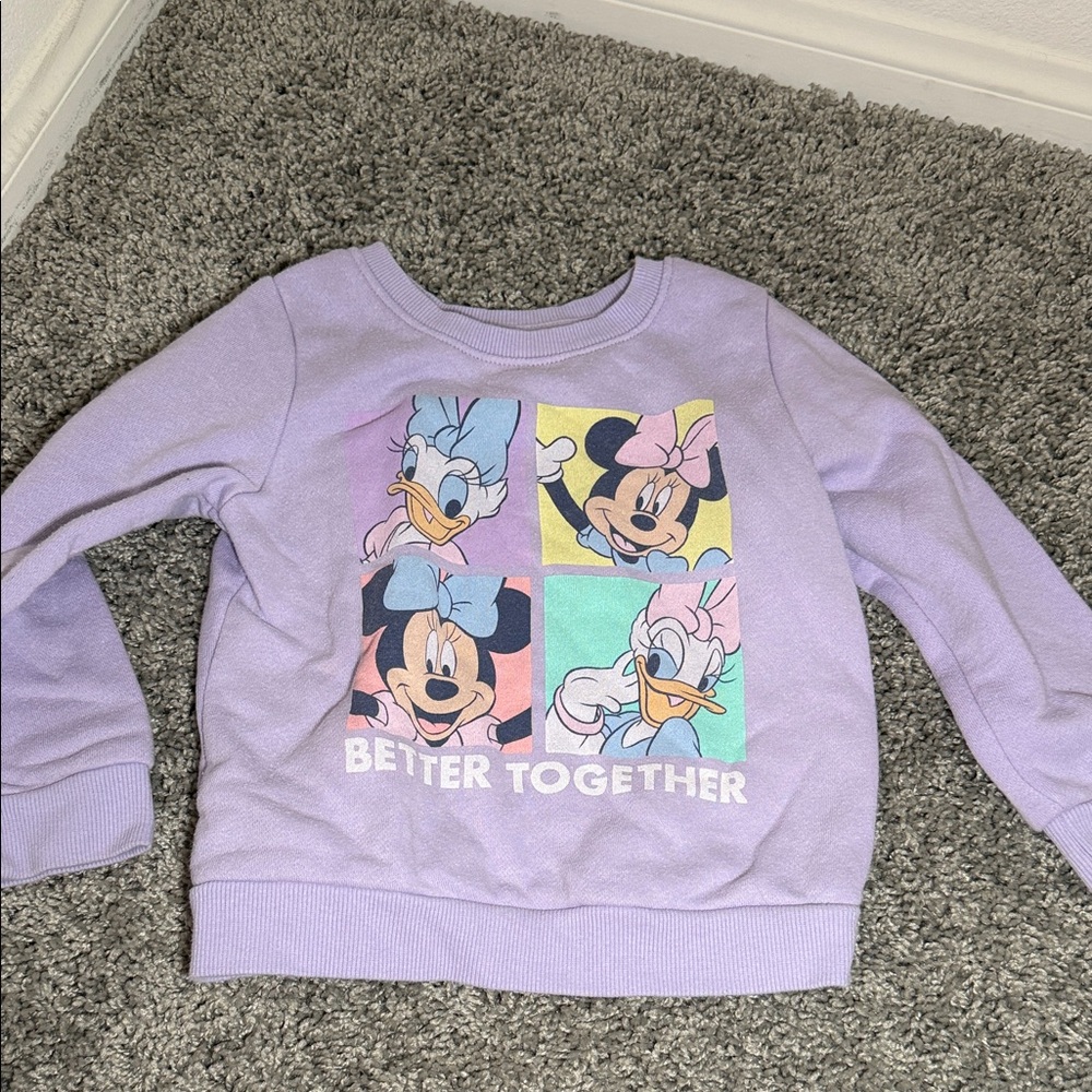 Disney Kids Lavender Sweatshirt with Characters